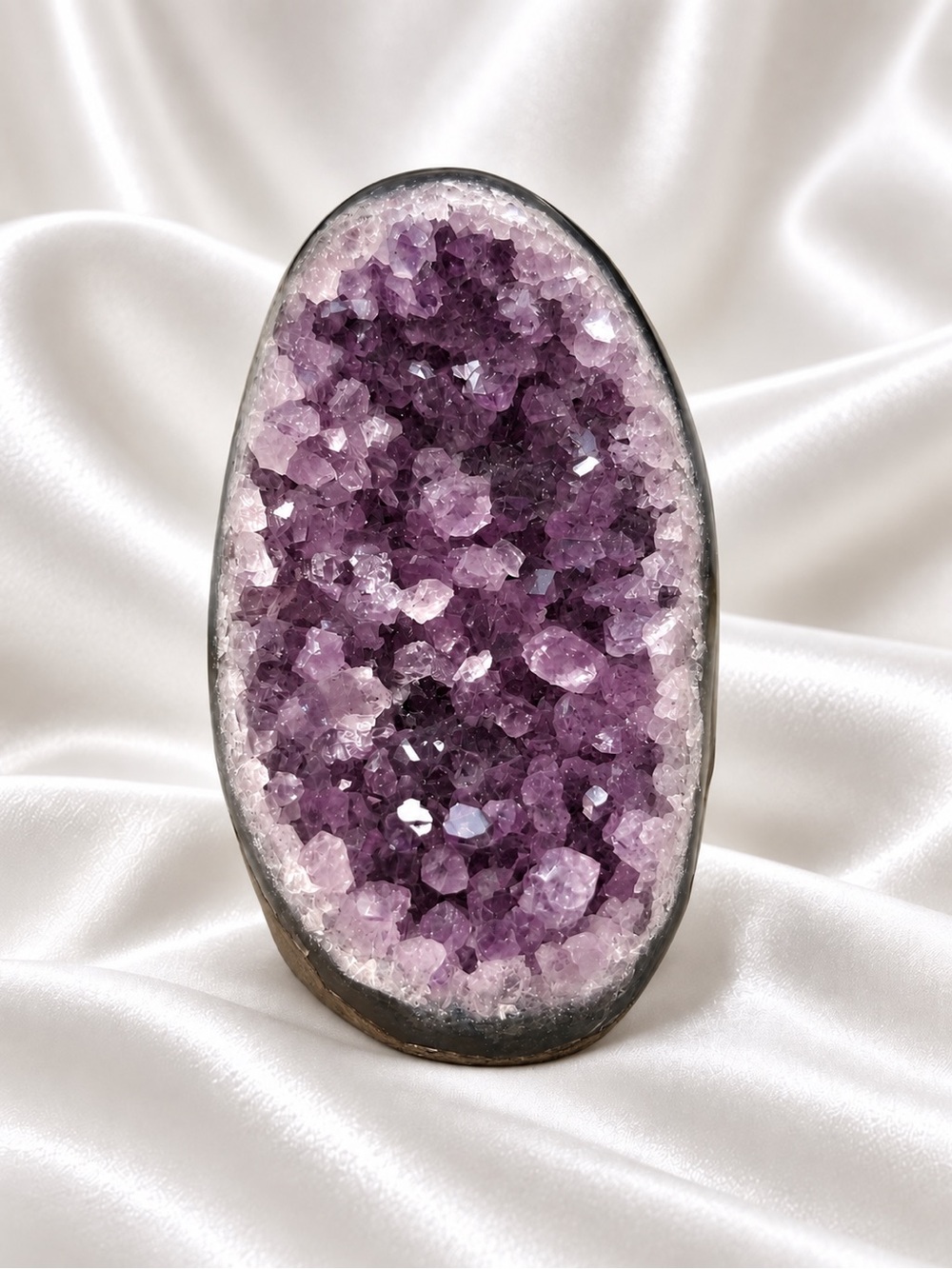 Natural Amethyst Geode 163.5g/ 5.77oz Crystal Cluster